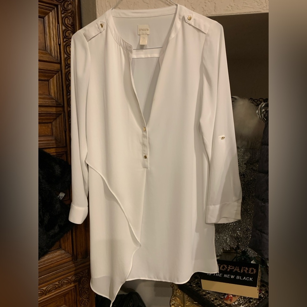 Chico’s Long Tunic Top Size 0